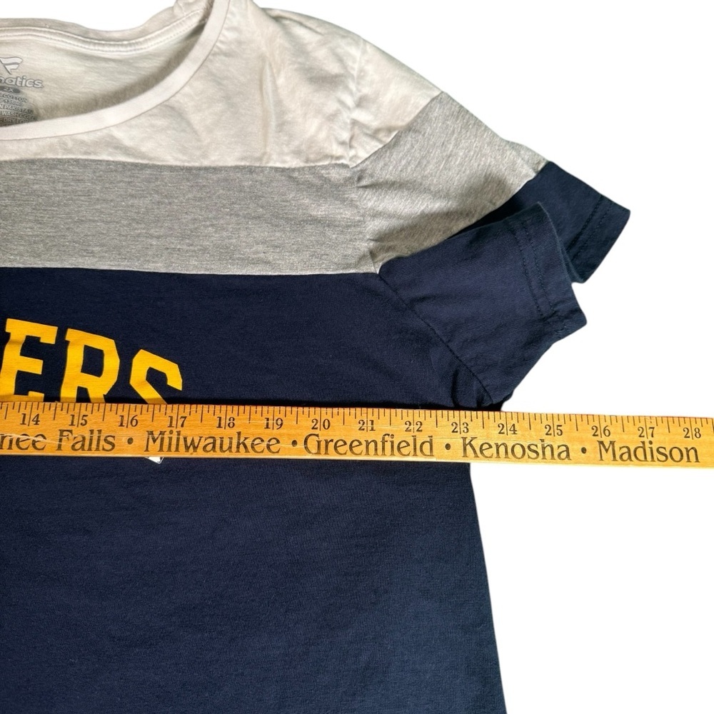 Milwaukee Brewers MLB Women's Size 2X Colorblock Short Sleeve T Shirt Fanatics - Picture 7 of 10